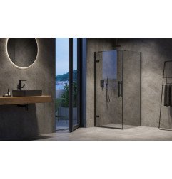 Stacionari sienelė Ravak Cool!, COPS-80 juodas+stiklas Transparent 3