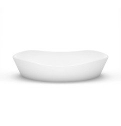 Akmens masės praustuvas Aura Alfeo, 80x39 cm, baltas