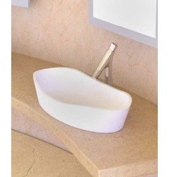 Akmens masės praustuvas Aura Alfeo, 80x39 cm, baltas 4