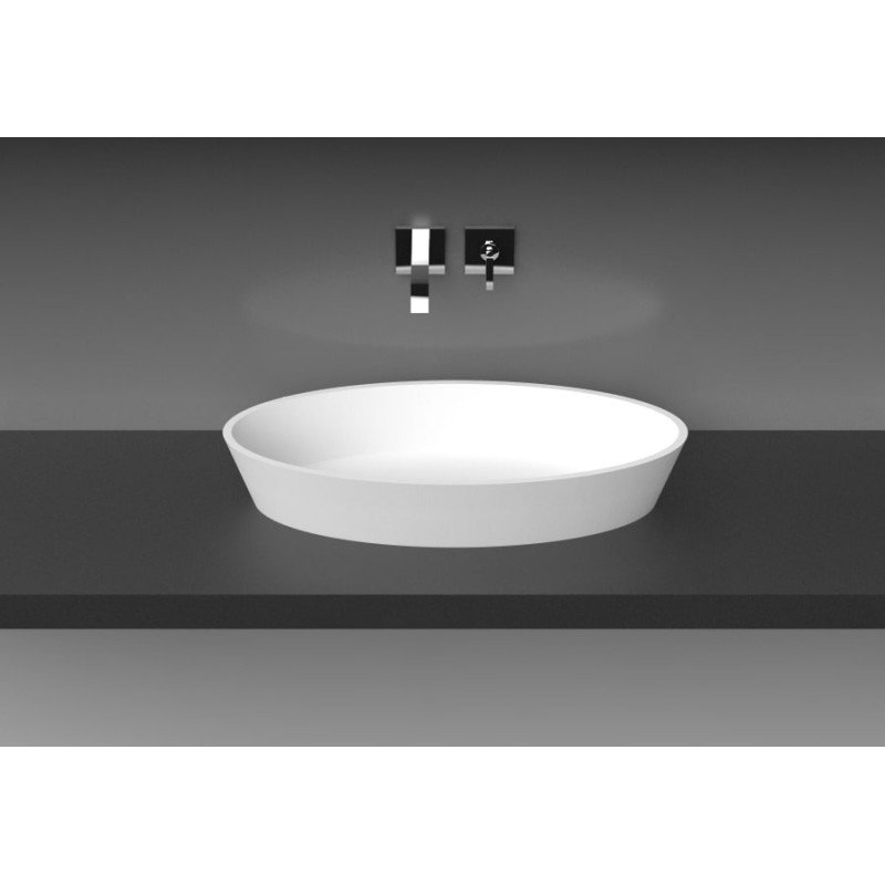 Akmens masės praustuvas Aura Beira 2, 79x40 cm, baltas