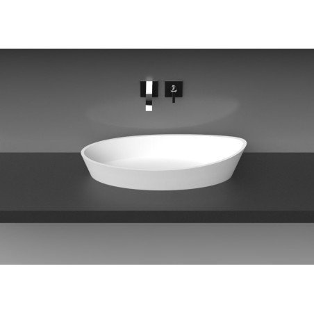 Akmens masės praustuvas Aura Cleone, 79x39 cm, baltas 1