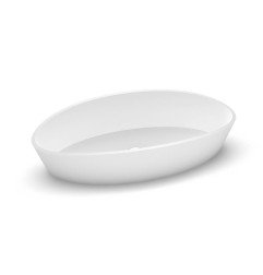 Akmens masės praustuvas Aura Dione, 78x39 cm, baltas 3