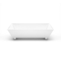 Akmens masės praustuvas Aura Doride, 70x35 cm, baltas