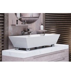 Akmens masės praustuvas Aura Doride, 70x35 cm, baltas 4