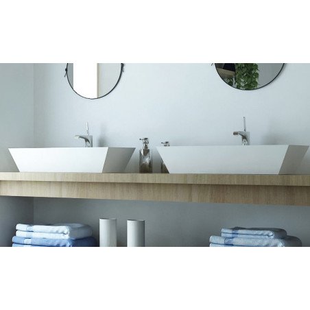 Akmens masės praustuvas Aura Erunna 1, 70x35 cm, baltas