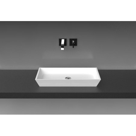 Akmens masės praustuvas Aura Erunna 4, 66x33 cm, baltas 1