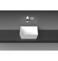 Akmens masės praustuvas Aura Erunna 2, 45x45 cm, baltas 1