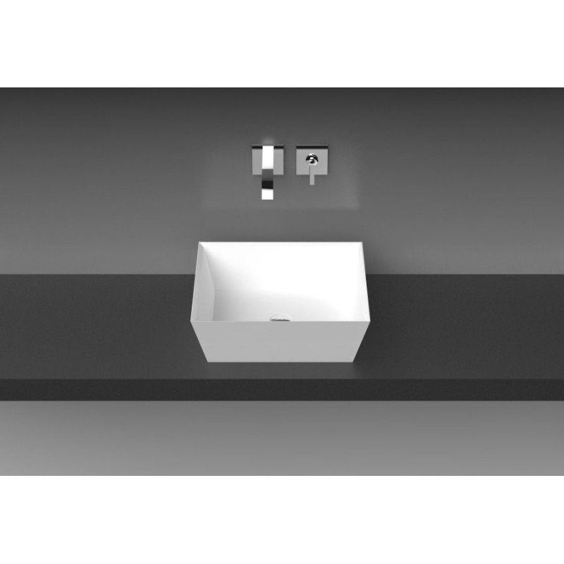 Akmens masės praustuvas Aura Erunna 2, 45x45 cm, baltas