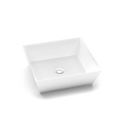 Akmens masės praustuvas Aura Erunna 2, 45x45 cm, baltas 3