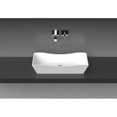 Akmens masės praustuvas Aura Eudore, 69x35 cm, baltas 1