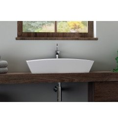 Akmens masės praustuvas Aura Ondina, 67x35 cm, baltas 4