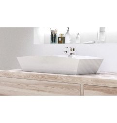 Akmens masės praustuvas Aura Ondina, 67x35 cm, baltas 5