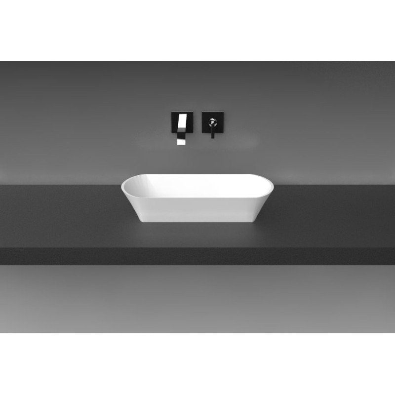 Akmens masės praustuvas Aura Ornea 3, 55x25 cm, baltas