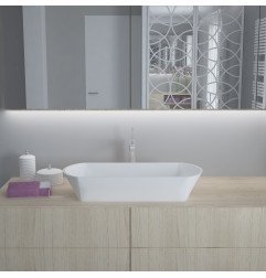 Akmens masės praustuvas Aura Ornea 4, 75x34 cm, baltas 4