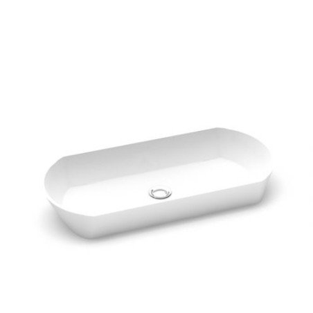 Akmens masės praustuvas Aura Ornea 6, 68x32 cm, baltas