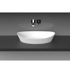 Akmens masės praustuvas Aura Talia, 80x38 cm, baltas 1