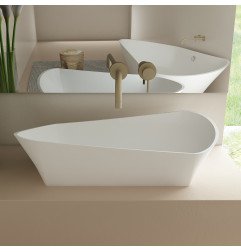 Akmens masės praustuvas Aura Kleodora 2, 71x33 cm, baltas 3