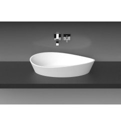 Akmens masės praustuvas Aura Iside, 80x39 cm, baltas 1