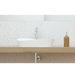 Akmens masės praustuvas Aura Iside, 80x39 cm, baltas 5