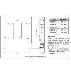 Paaukštinta kolektorinė spinta Danfoss, potinkinė, FH 395x650-750x110-170 3