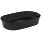 Pastatomas praustuvas Ideal Standard Ipalyss, ovalus 380x600 mm, juodas blizgus be persipylimo