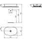 Pastatomas praustuvas Ideal Standard Ipalyss, ovalus 380x600 mm, juodas blizgus be persipylimo