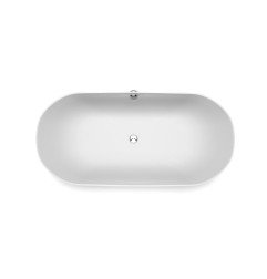 Akmens masės vonia Aura Damona 1 balta, 176x74 cm, su persipylimu 5