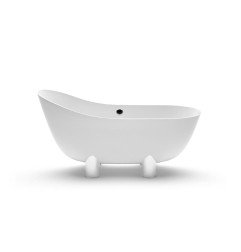 Akmens masės vonia Aura Damona 2 balta, 169x74 cm, be persipylimo 1