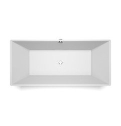 Akmens masės vonia Aura Doride balta, 175x81 cm, su persipylimu 3