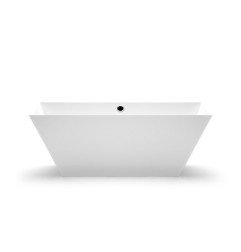 Akmens masės vonia Aura Erunna 1 balta, 175x81 cm, su persipylimu 1