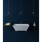 Akmens masės vonia Aura Erunna 2 balta, 175x81 cm, be persipylimo