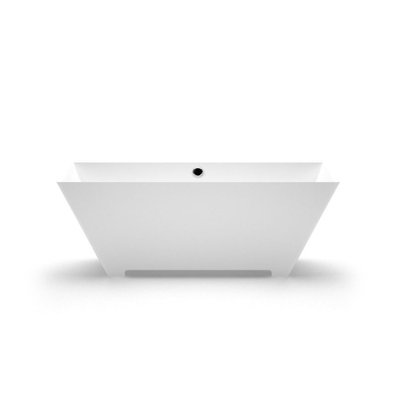 Akmens masės vonia Aura Erunna 2 balta, 175x81 cm, su persipylimu