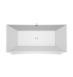 Akmens masės vonia Aura Erunna 2 balta, 175x81 cm, su persipylimu 4