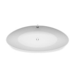 Akmens masės vonia Aura Iris 1 balta, 181x78 cm, be persipylimo 4