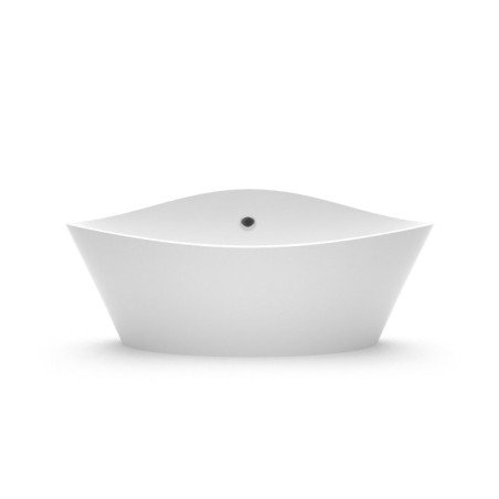 Akmens masės vonia Aura Iris 1 balta, 181x78 cm, su persipylimu 1