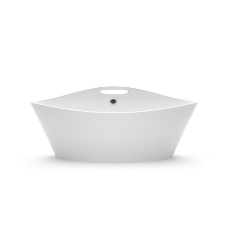 Akmens masės vonia Aura Iris 2 balta, 181x78 cm, su persipylimu 1