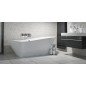 Akmens masės vonia Aura Kami 1 balta, 180x78 cm, su persipylimu