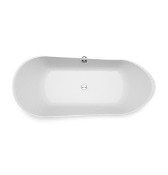 Akmens masės vonia Aura Kami 1 balta, 180x78 cm, su persipylimu 4