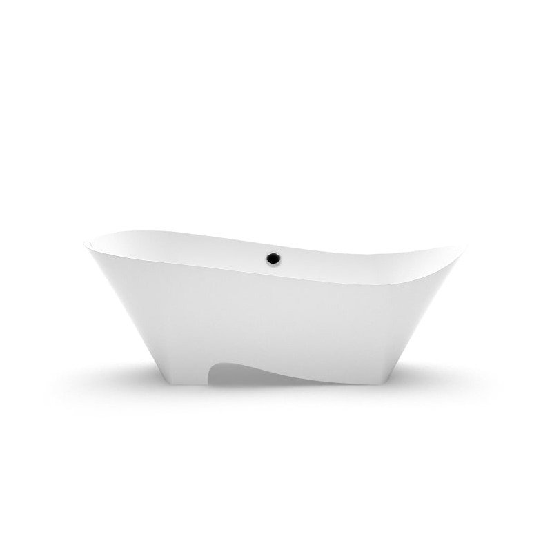 Akmens masės vonia Aura Kami 2 balta, 180x78 cm, be persipylimo