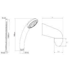 Dušo komplektas S-Line, SL005 5