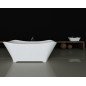 Akmens masės vonia Aura Lante 2 balta, 172x78 cm, su persipylimu