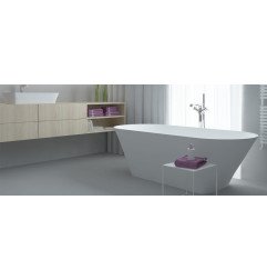 Akmens masės vonia Aura Ornea 2 balta, 176x78 cm, be persipylimo