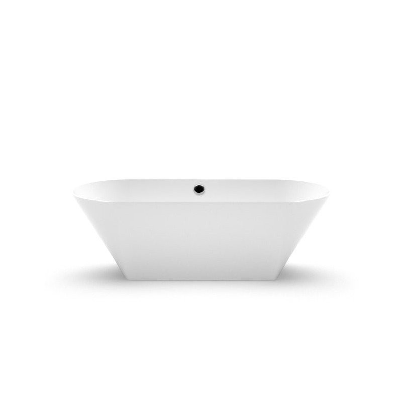 Akmens masės vonia Aura Ornea 3 balta, 171x76 cm, be persipylimo