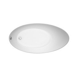 Akmens masės vonia Aura Proterus balta, 167x86 cm, su persipylimu 5