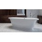 Akmens masės vonia Aura Recanto balta, 190x91 cm, su persipylimu