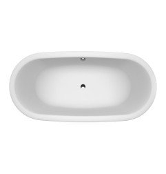 Akmens masės vonia Aura Recanto balta, 190x91 cm, su persipylimu 4