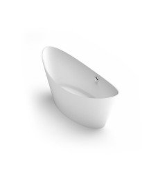 Akmens masės vonia Aura Talia balta, 191x77 cm, su persipylimu 3