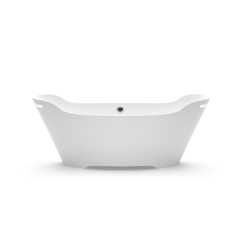 Akmens masės vonia Aura Tiche 2 balta, 191x75 cm, su persipylimu