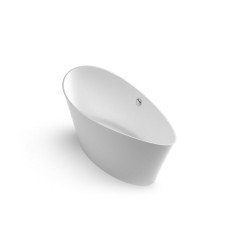 Akmens masės vonia Aura Iside balta, 186x78 cm, be persipylimo 3