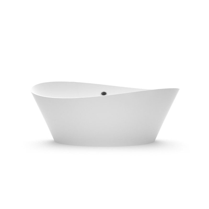 Akmens masės vonia Aura Iside balta, 186x78 cm, su persipylimu Akmens masės vonia Aura Iside balta, 186x78 cm, su persipylimu
